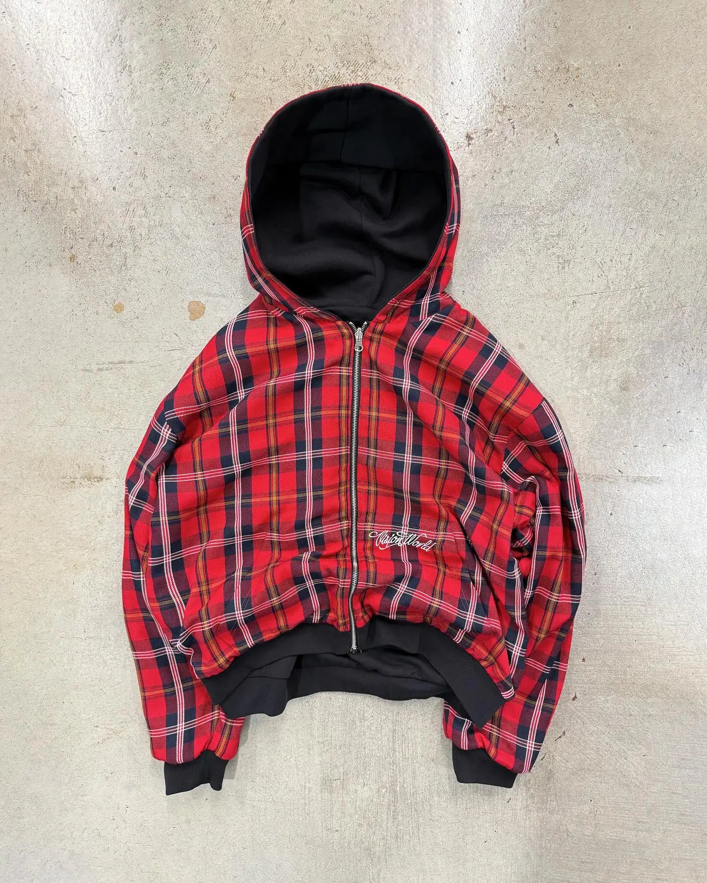 Stylowa Kurtka Z Zipperem w Kratę TM