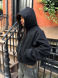 Hoodie Punk Streetwear z Podwójnym Wykończeniem™