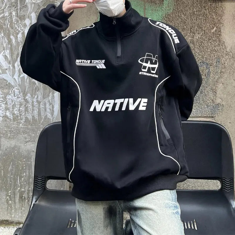 Stylowa Bluza Męska z Zippem TM