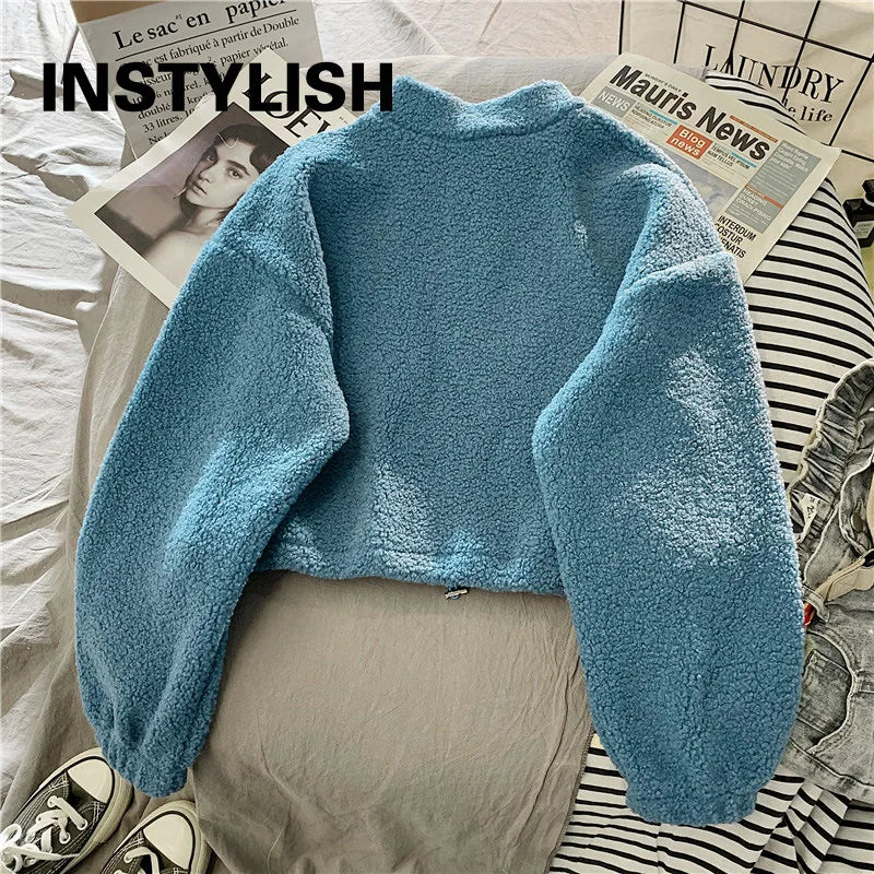 Elegancki Cropped Hoodie z Weluru™