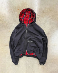 Stylowa Kurtka Z Zipperem w Kratę TM