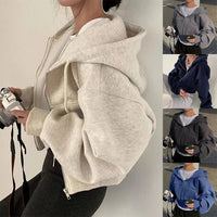 Stylowy Cropped Hoodie z Futerkiem™